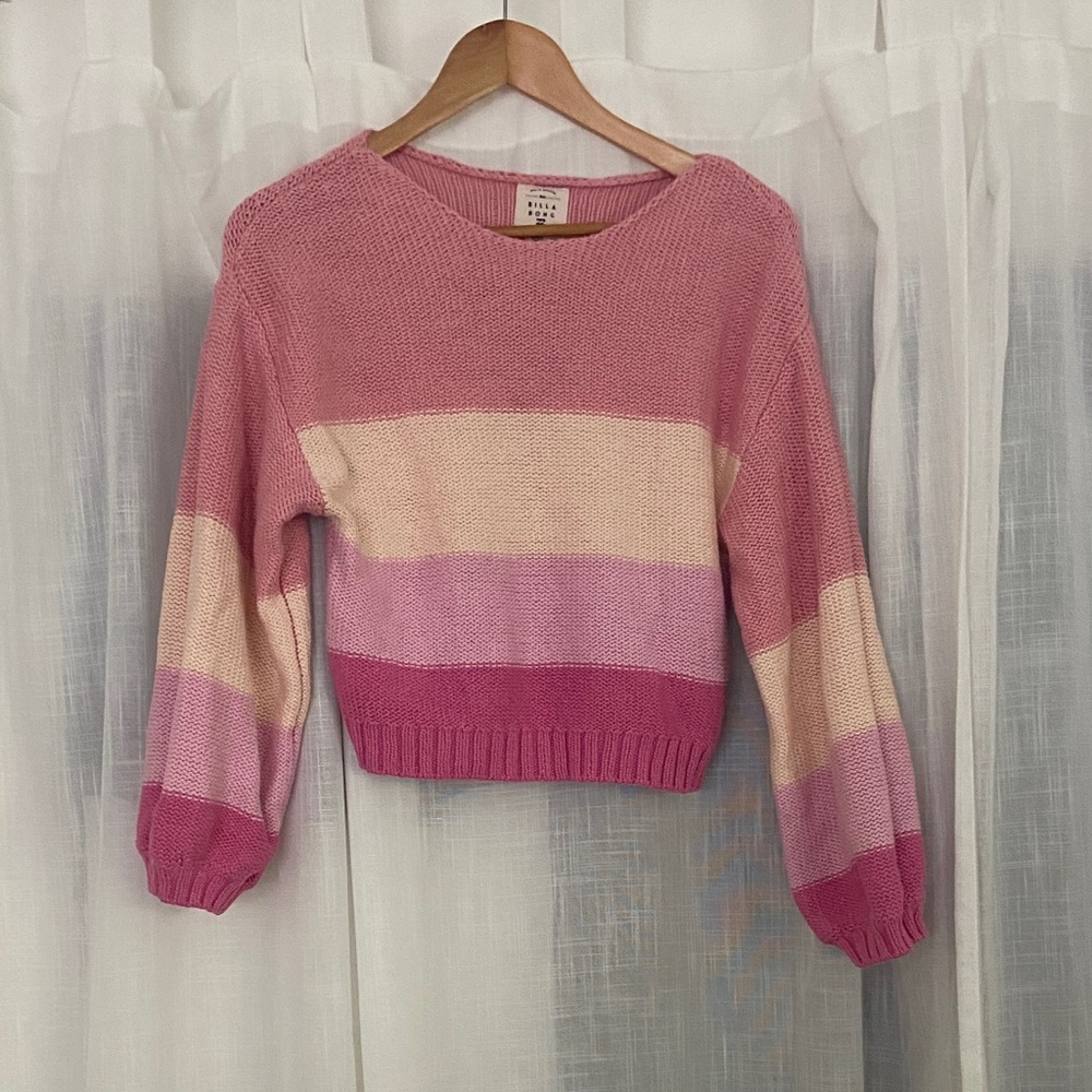 Billabong Striped Pink Sweater
